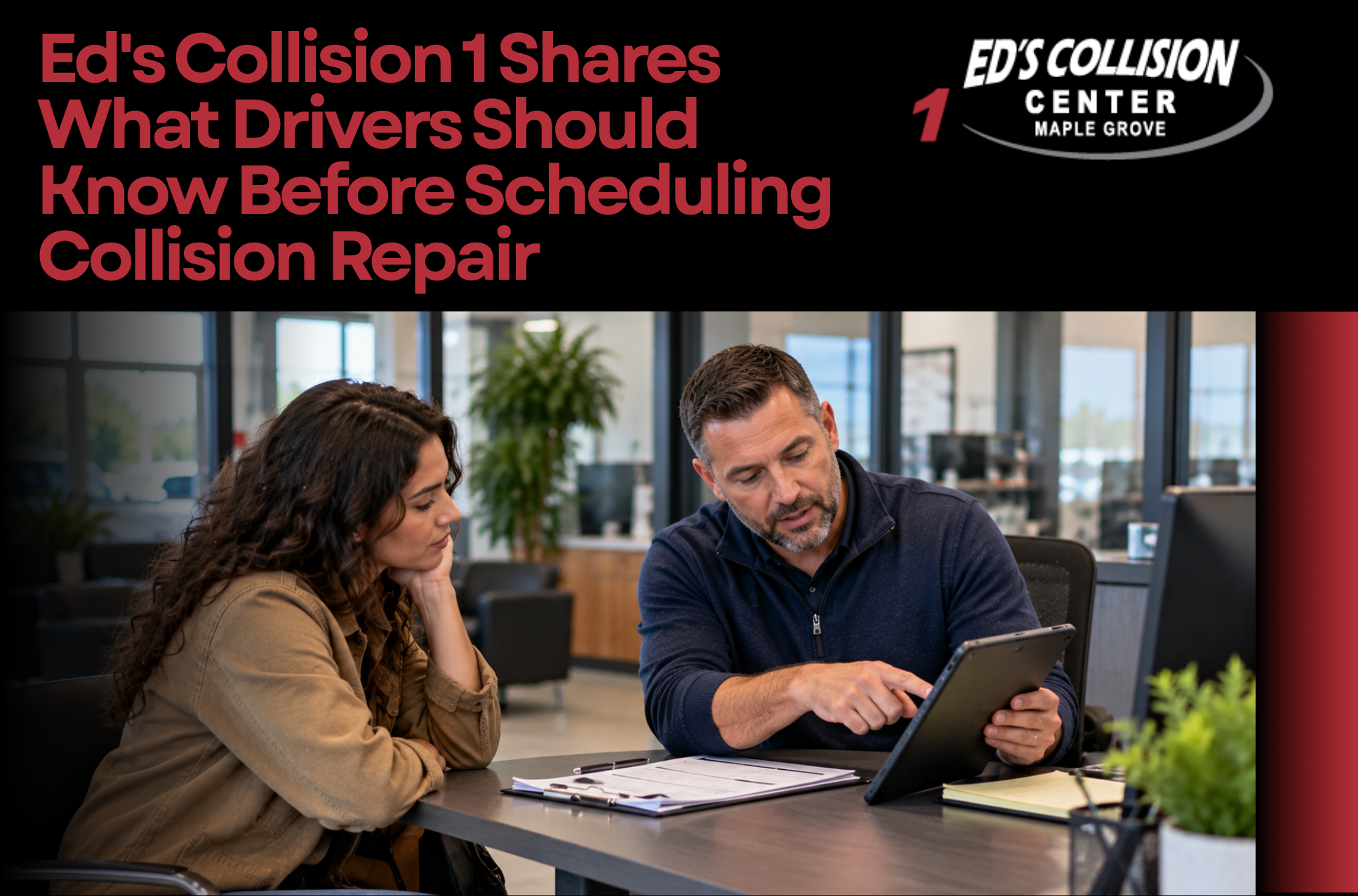 Scheduling collision repair in Maple Grove
